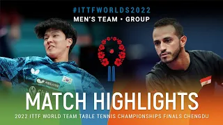 Highlights | An Jaehyun (KOR) vs Shady Magdy (EGY) | MT Grps | #ITTFWorlds2022