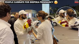 Sweetest Moment Where people Celebrate Deepika padukone Pregnancy at Airport Priceless Moment !!