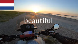 Enjoying sunset in Zealand, Netherlands - BMW R1150GS Adventure