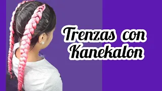 KANEKALON EN TRENZAS/TRENZAS BOXEADORAS CON KANEKALON/ PASO APASO PARA COLOCAR KANEKALON EN TRENZAS