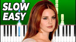 Lana Del Rey - Young and Beautiful - Slow Easy Piano Tutorial