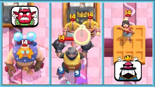 😂 14 CARDS VS. 1 LVL  IN CLASH ROYALE