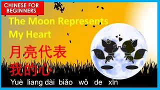 the moon represents my heart  : Learn chinese 月亮代表我的心