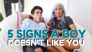 5 SIGNS A BOY DOESN'T LIKE YOU (W/ MyLifeAsEva) | Brent Rivera