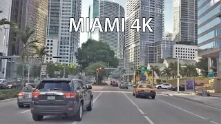 Driving Downtown - Miami Millionaires Row 4K - USA