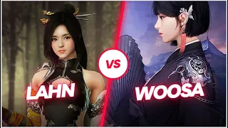 😱😱 Calpheon's tower JUMP: LAHN VS WOOSA 💜 (Not a PVP video)