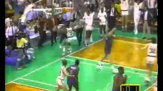 Famous Steal by Larry Bird, huge mistake by Isiah Thomas