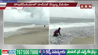 విశాఖ తీరానికి భారీగా కొట్టుకొచ్చిన చేపలు || Fishes in Visakhapatnam || Vizag Beach || ABN Telugu