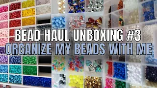 Organize my beads with me! Ep 3 - ASMR Huge Ebay bead haul Unboxing