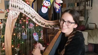 God Rest Ye Merry Gentlemen Christmas Carol on Ravenna 34 Harp (Month 13 of Playing Harp!)