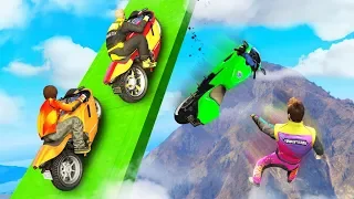 CRAZY VERTICAL BIKE CHALLENGE! - GTA 5 Funny Moments