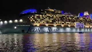 Icon of the Seas, Departing Port of Miami 01-13-24