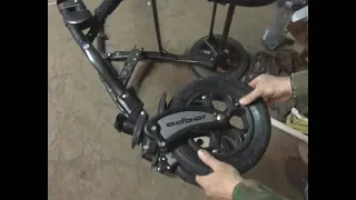 Ремонт колеса детской коляски
