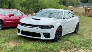 2021 Dodge Charger Scatpack Widebody Cold Start. Stock Exhaust