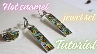 Hot enamel jewelry set.