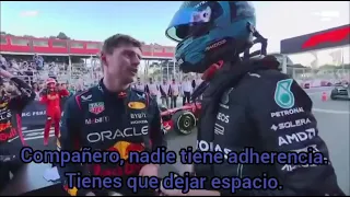 George Russell and Max Verstappen argument after the Baku Sprint Race (Sub. español)