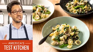 Two Easy and Comforting Pastas: Broccoli Rabe & Sausage Orecchiette | Pasta Cacio e Uova
