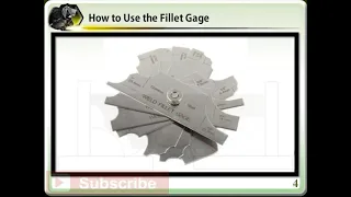 How to Use the Fillet Gage