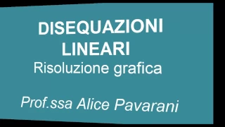 Disequazioni lineari -  risoluzione grafica