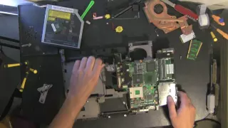 IBM T60 take apart video, disassemble, how to open disassembly