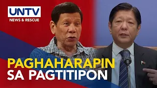 Paghaharap at pag-uusap nina Pang. Marcos at ex-Pres. Duterte sa isang pagtitipon, isinusulong