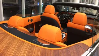 Rolls-Royce DAWN Car Super-luxury | Роллс-Ройс КАБРИО | Оранжевый КОЖАНЫЙ Салон