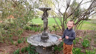 Setting Up a New Fountain! ⛲️💦💙 // Garden Answer