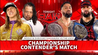 Riddle & Shinsuke Nakamura Vs The Usos Oportunidad Campeonatos en Parejas - Raw 30/05/2022 (Español)