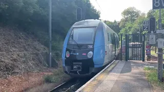 Transilien L SNCF - Départ d'un UM2 de NAT à Saint Nom la Bretèche Forêt de Marly