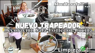 Limpieza y Decoración de la Sala, Comedor y cocina|Motivate a limpiar Conmigo✅ #hogar #decoracion