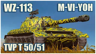 WZ-113, M-VI-Yoh & TVP T 50/51 • WoT Blitz Gameplay