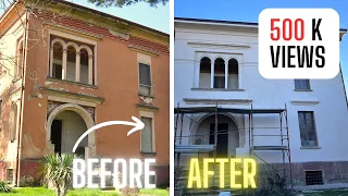 1.5 year RENOVATION of our ABANDONED Italian VILLA (in 1hr) | TIMELAPSE | BEFORE & AFTER