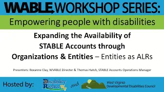 WVABLE Workshop: Entities as Authorized Legal Representatives