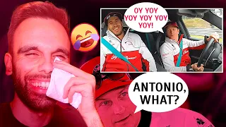 Kimi RÄIKKONEN Joke (🚫 NON STOP Laughing) FUNNY Reaction | Scares Giovinazzi in Alfa Romeo Giulia