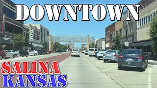 Salina - Kansas - 4K Downtown Drive