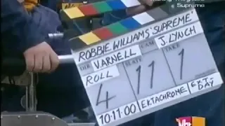 Robbie Williams making the video for Supreme