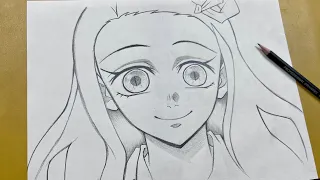 How to draw Nezuko || Step-by-step