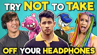 College Kids React To Try Not To Take Off Their Headphones Challenge #3