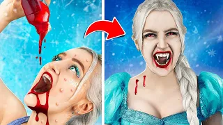 Van Nerdy Elsa tot Mooie Vampier / Extreme Make Over met Gadgets van TikTok