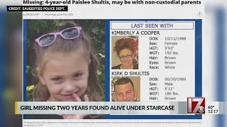 NY girl missing 2 years found alive under staircase