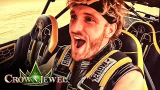 Logan Paul uses a dune buggy to make an electric entrance: WWE Crown Jewel 2023 highlights