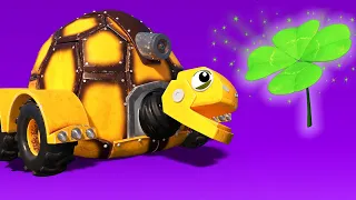 AnimaCars - St. Patrick's Day: Die SCHILDKRÖTE hat Glück - Zeichentrickfilme  mit Lastwagen & Tieren