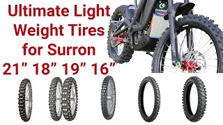 Ultimate Light Weight 21" 18" 19" 16" Tire Upgrades for your Surron or Segway