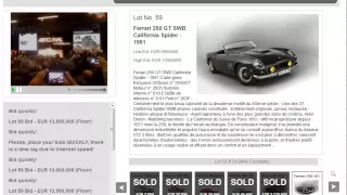 Retromobile 2015 - Live Auction - Ferrari 250 GT SWB California Spider 1961