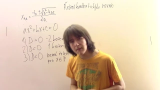 Řešení kvadratických rovnic pomocí vzorce