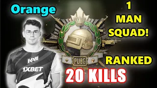 PUBG RANKED - Unity Orange - 20 KILLS - 1 MAN SQUAD! - Beryl M762 + Mini14