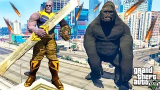 ТАНОС ПРОТИВ КИНГ КОНГА В ГТА 5 МОДЫ! THANOS VS KING KONG ОБЗОР МОДА В GTA 5! ИГРЫ ГТА ВИДЕО MODS