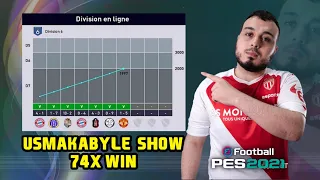 JUARA DUNIA USMAKABYLE MENANG 74x BERTURUT- TURUT | ONLINE DIVISIONS PES 2021