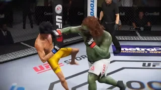 Ghoul vs. Bruce Lee (EA sports UFC 3) - CPU vs. CPU - Crazy UFC 👊🤪