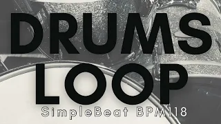 【Drums Loop SimpleBeat BPM118】